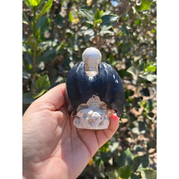 Sitting Skeleton with Bat Wings Statue 3.85" - Picture 3 of 5